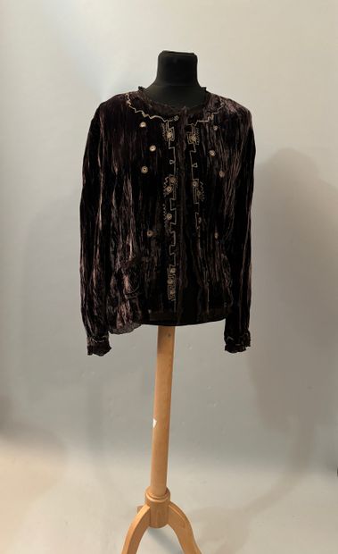 GERARD DAREL, navy blue acetate and viscose...