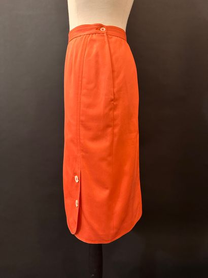 VALENTINO, linen top and red cotton skirt....