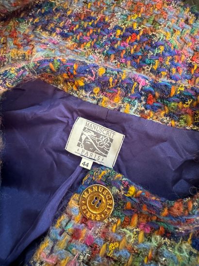 MANUSCRIT PARIS, multicolored tweed jacket....