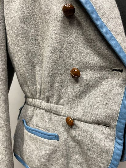 COURREGES PARIS, jacket in grey wool with...