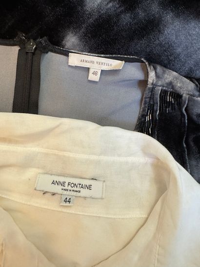 ARMAND VENTILO, black and gray viscose and...