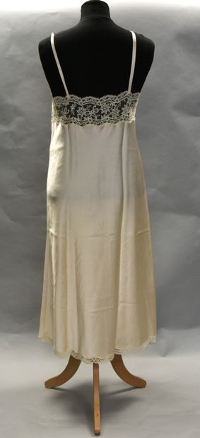 CHRISTIAN DIOR LINGERIE, ivory silk and lace...