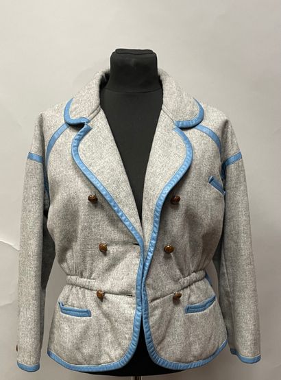 COURREGES PARIS, jacket in grey wool with...