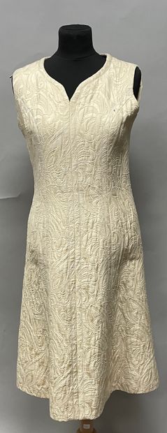 ANONYMOUS circa 1965, cotton cloqué dress,...