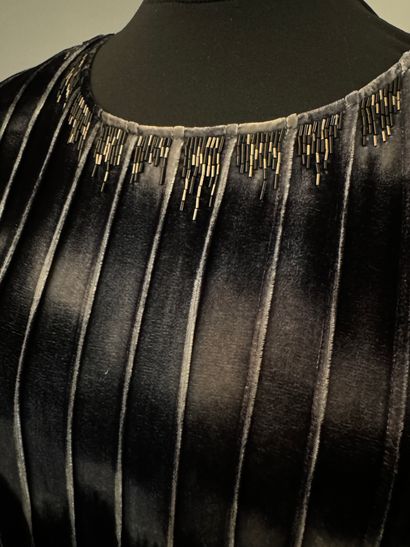 ARMAND VENTILO, black and gray viscose and...