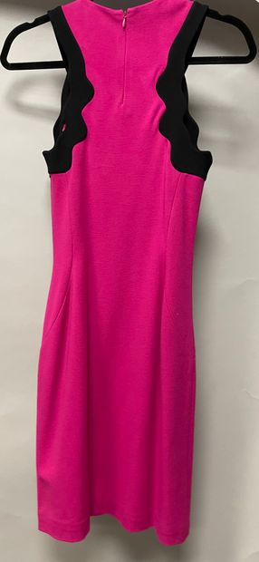 DIANE VON FUSTENBERG, fuchsia and black jersey...