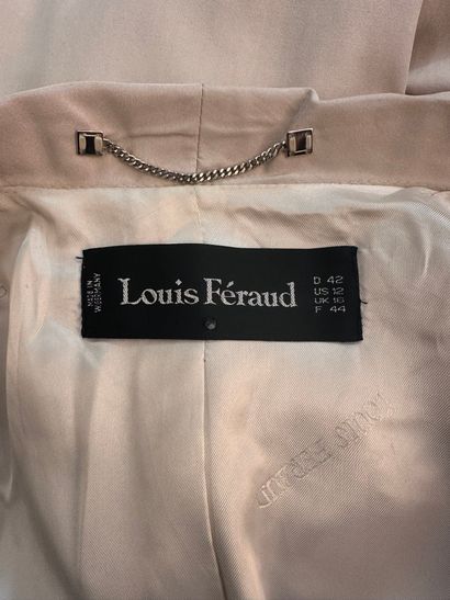 LOUIS FERAUD, Beige cotton skirt suit. Good...