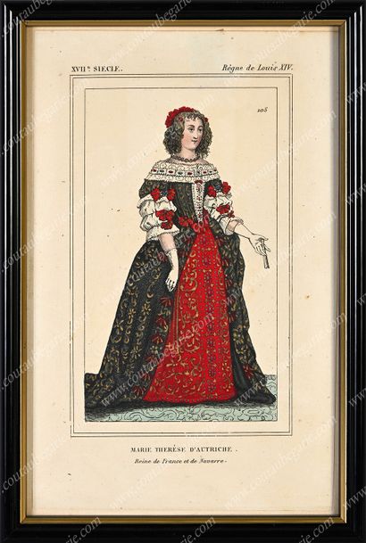 ROIS DE FRANCE.
Bel ensemble de 10 lithographies...