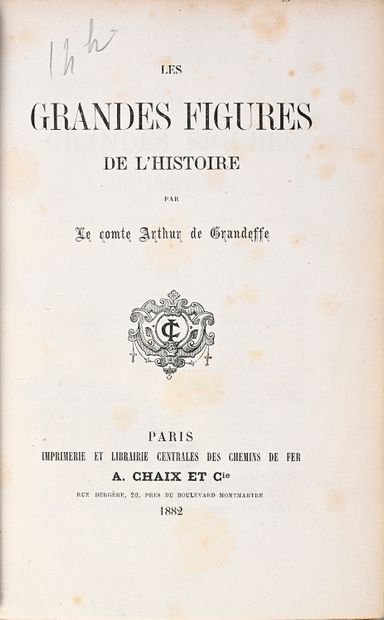 BIBLIOTHÈQUE DU PRINCE ROLAND BONAPARTE (1858-1924).
GRANDEFF...