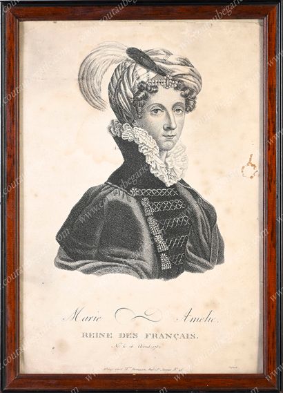 FAMILLE ROYALE D'ORLÉANS. Ensemble de 4 lithographies...