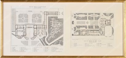 CHÂTEAU DE VERSAILLES.
Ensemble de 4 gravures...