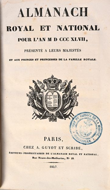 BIBLIOTHÈQUE DU CHEF DU SERVICE DE LA MARINE...