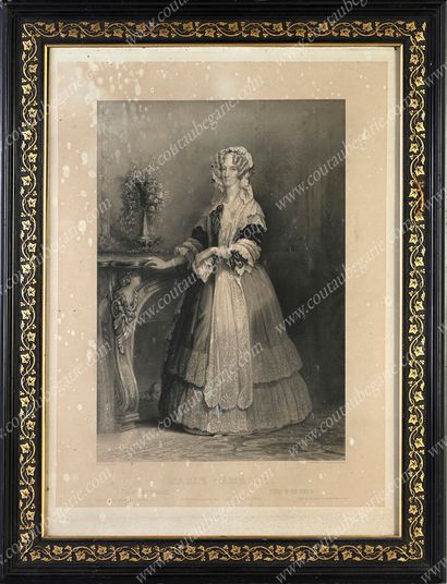 FAMILLE ROYALE D'ORLÉANS. Ensemble de 4 lithographies...