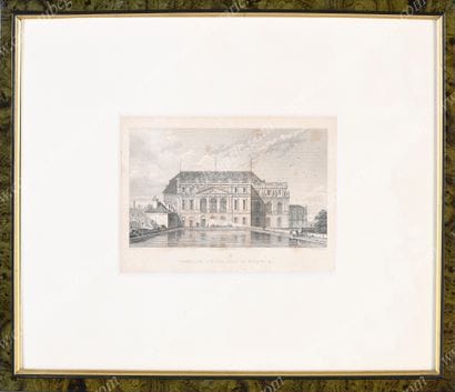 CHÂTEAU DE VERSAILLES.
Ensemble de 4 gravures...