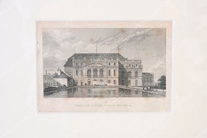 CHÂTEAU DE VERSAILLES.
Ensemble de 4 gravures...