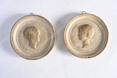 BARRE Jean-Auguste (1811-1896), d'après.
Paire...