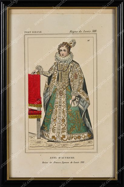 ROIS DE FRANCE.
Bel ensemble de 10 lithographies...