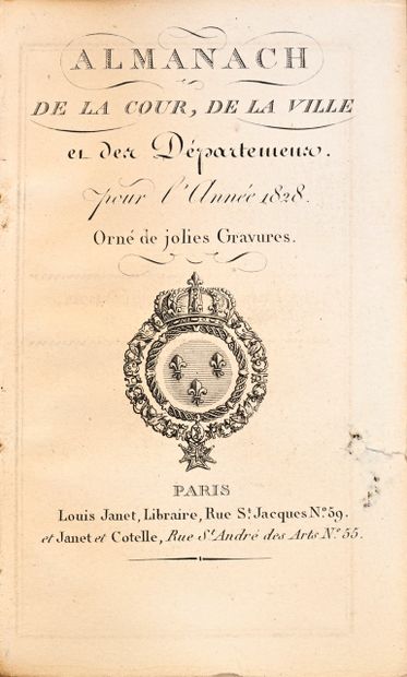 ENSEMBLE DE DEUX ALMANACHS.
Almanach de la...