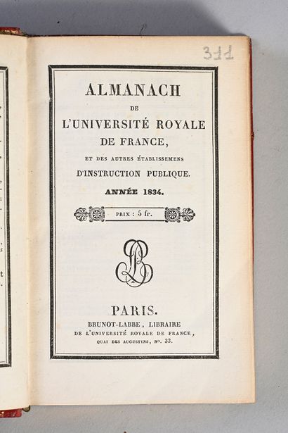 AUTEUR INCONNU
Almanach de l'université royale...