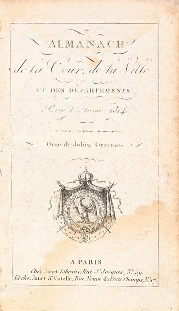 ENSEMBLE DE DEUX ALMANACHS.
Almanach de la...