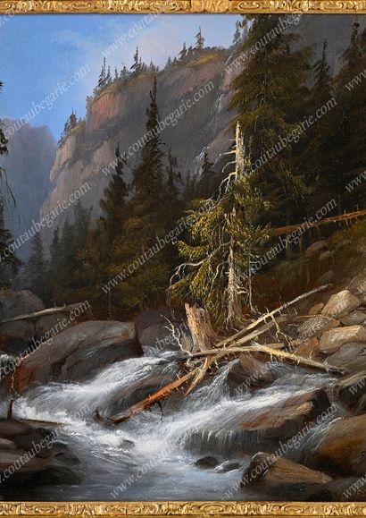 SOMMER Ferdinand (1822-1901), attribué à.
Paysage...