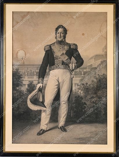 FAMILLE ROYALE D'ORLÉANS. Ensemble de 4 lithographies...
