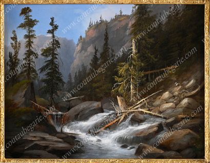 SOMMER Ferdinand (1822-1901), attribué à.
Paysage...