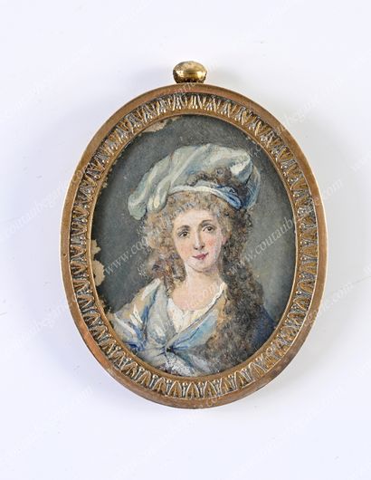 ÉCOLE FRANÇAISE DU XIXe SIÈCLE.
Portrait...