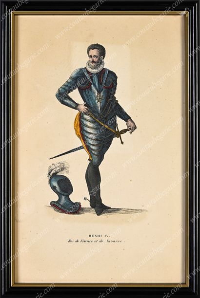 ROIS DE FRANCE.
Bel ensemble de 10 lithographies...