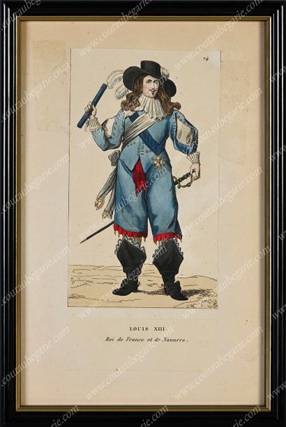 ROIS DE FRANCE.
Bel ensemble de 10 lithographies...