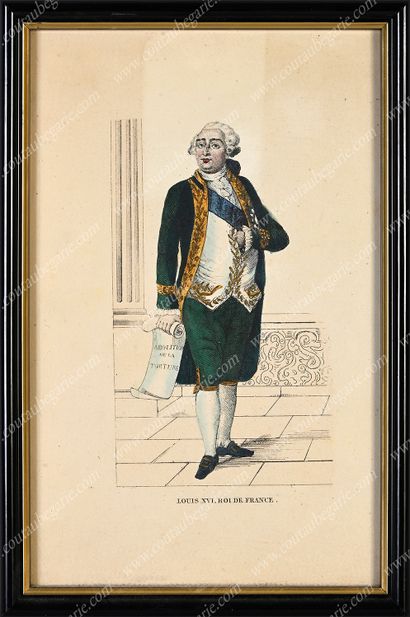 ROIS DE FRANCE.
Bel ensemble de 10 lithographies...
