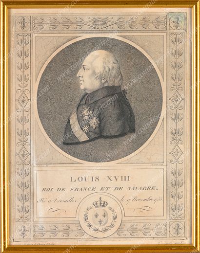 FAMILLE ROYALE DE FRANCE.
Ensemble de 5 lithographies...