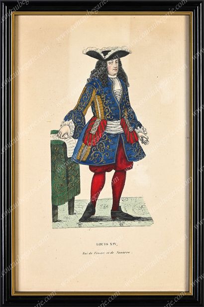 ROIS DE FRANCE.
Bel ensemble de 10 lithographies...