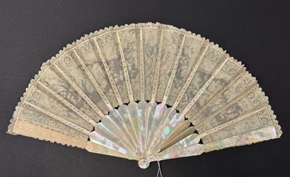 Roses and doves, France, circa 1880-1890...