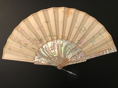 La rencontre, circa 1880-1890 
Folded fan,...