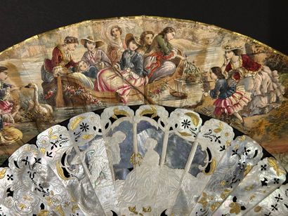Promenade en barque, France, circa 1850
Folded...