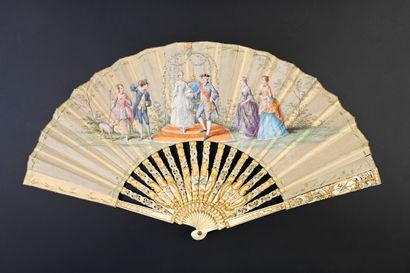La rosière, circa 1900 - 1920 
Folded fan,...
