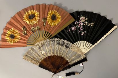 Three fans with flowers, France, circa 1890

*The...