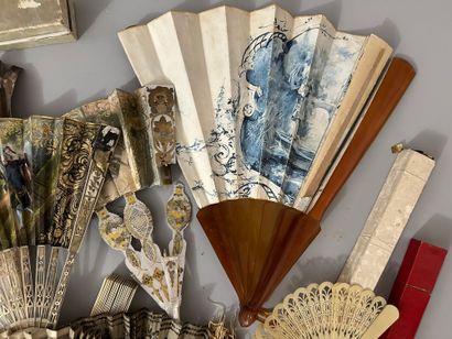 Set of damaged fans. 18th-19th centuries