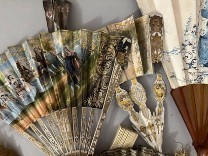 Set of damaged fans. 18th-19th centuries