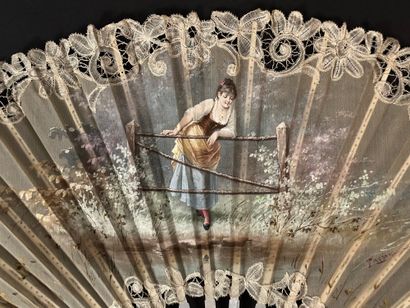 À la barrière, France, circa 1890 
Folded...