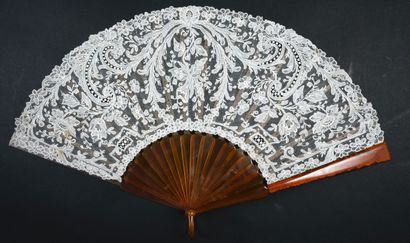 Orchid, Europe, circa 1900 
Folded fan, the...