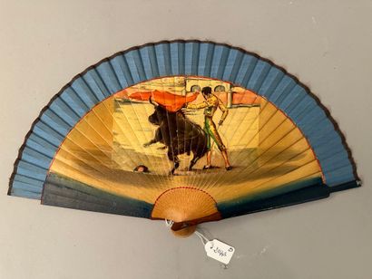 Set of six fans, Europe, late 19th-early...