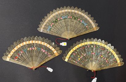 Flower garlands, France, circa 1820 
Three...