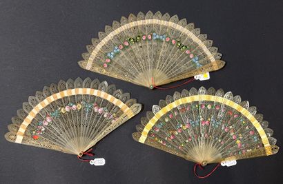 Flower garlands, France, circa 1820 
Three...