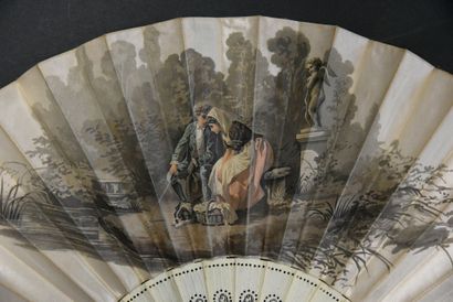 Two fans, France, circa 1870
The leaves are...