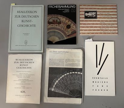 Various works in German on fans, including...