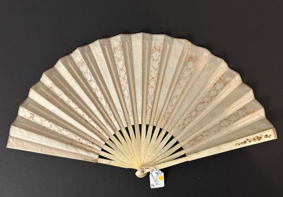 Parrots, France, circa 1900
Folded fan, silk...