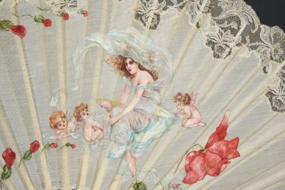 La femme aux pavots, circa 1901 
Folded fan,...