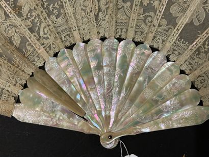 Roses and doves, France, circa 1880-1890...